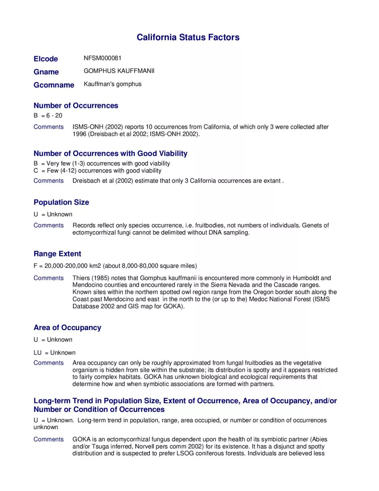 PDF-California Status FactorsElcodeGOMPHUS KAUFFMANIIGcomnameKauffman's go