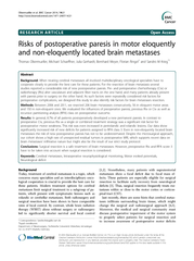 RESEARCH ARTICLE Open Access Risks of postoperative pa