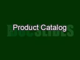 Product Catalog