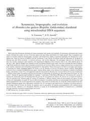 Systematics biogeography and evolution of Hemidactylus