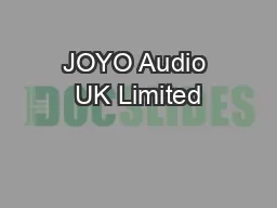 JOYO Audio UK Limited