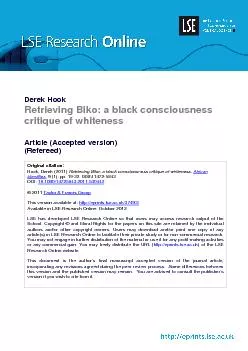 Retrieving Biko: a black consciousness critique of whitenessArticle (A