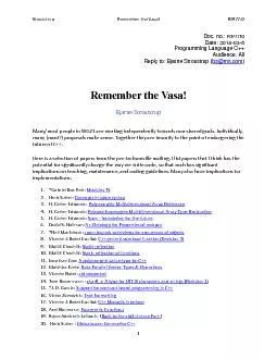 ��StroustrupRemember the Vasa!P0977r0��1