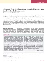 Chemical Genetics Elucidating Biological Systems with