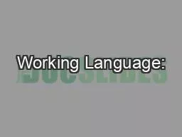 Working Language: