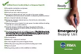 Emergency Supply Listdditional Items to Consider Adding to an Emergenc