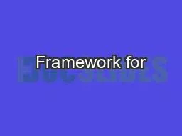 Framework for