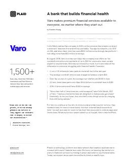 Varo is an online mobile banking company committed to improving lives
