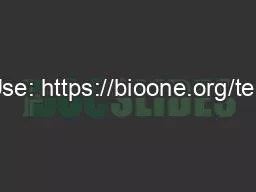 Terms of Use: https://bioone.org/terms-of-use