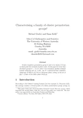 Characterising a family of elusive permutation groups