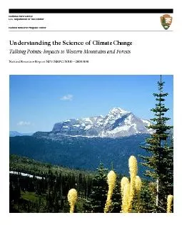 Understanding the Science of Climate ChangeTalking Points - Impacts to