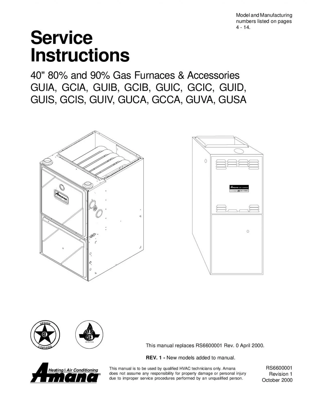 PDF-This manual is to be used by qualified HVAC technicians only. AmanaAir