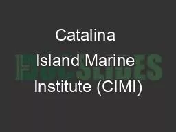 Catalina Island Marine Institute (CIMI)