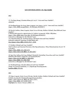 LIST OF PUBLICATIONS – Dr. Nuno Maulide
