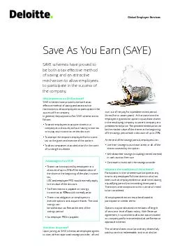 Save As You Earn (SAYE)