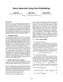 QueryExpansionUsingWordEmbeddingsKuzisaarkuzi@campus.technion.ac.ilAnn