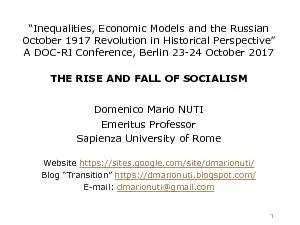 “Inequalities, Economic Models and the Russian