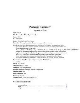 Package`sommer'September30,2020TypePackageTitleSolvingMixedModelEquati