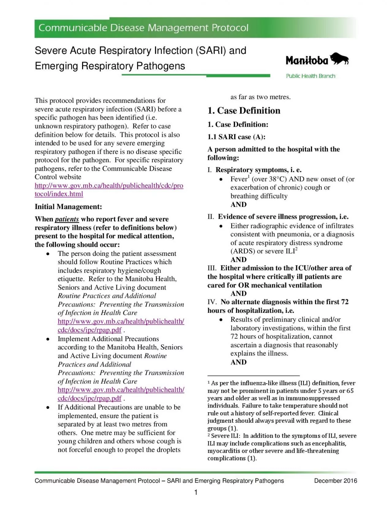 PDF-Severe Acute Respiratory Infection (SARI) and