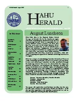 HAHU Herald August 2013