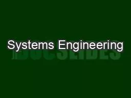 Systems Engineering