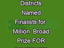 news release more Gwinnett County and Orange County School Districts Named Finalists for