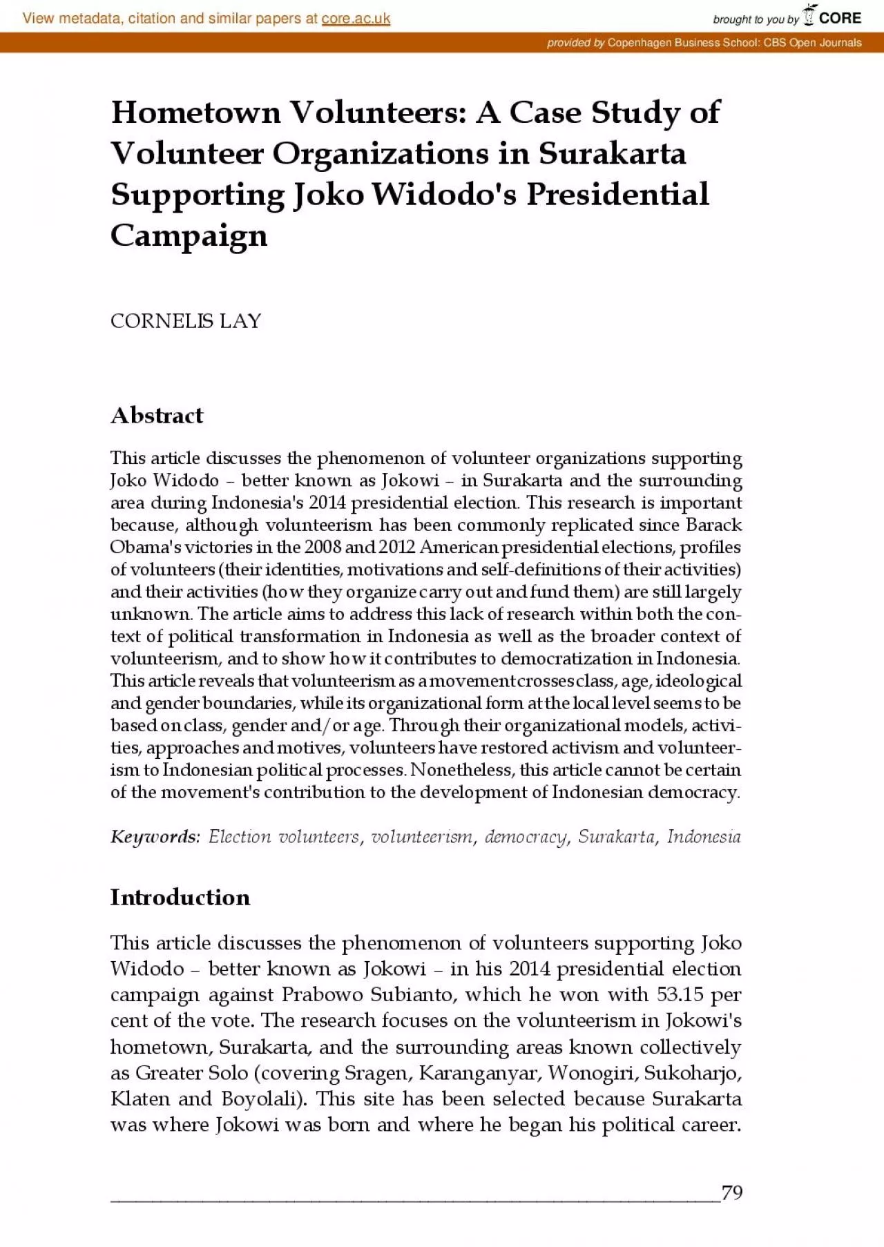 PDF-This article discusses the phenomenon of volunteer organizations suppo