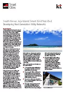 South Korea: Jeju Island Smart Grid Test-Bed Developing Next Generatio