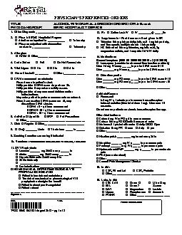 PHYSICIAN’S PREPRINTED ORDERS