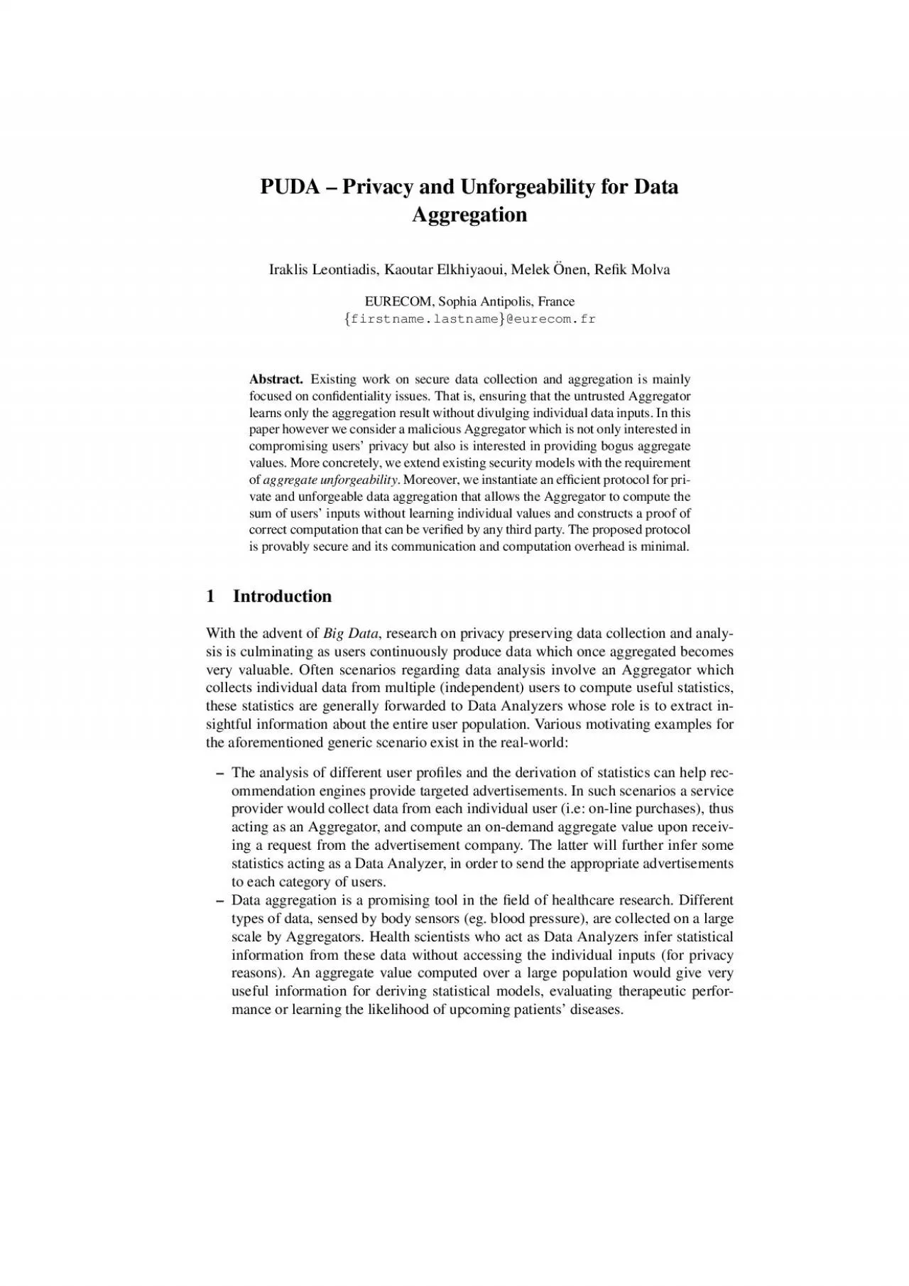 PDF-PUDA–PrivacyandUnforgeabilityforDataAggregationIraklisLeontiadis,