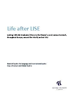 PDF-LISE Graduates’ Move to the Master’s Level