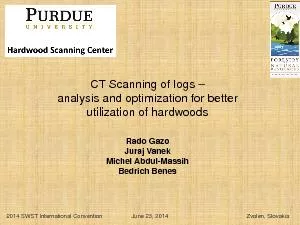 CT Scanning of logs