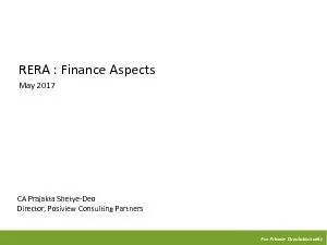 RERA : Finance Aspects