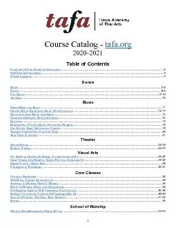 tafa.orgTable of ContentsStaff/Faculty Information