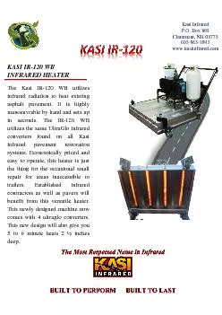 KASI IR-120 WB  INFRARED HEATER  The Kasi IR-120 WB utilizes infrared