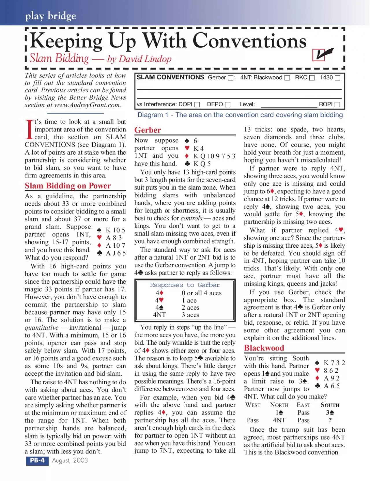 PDF-This series of articles looks at howto fill out the standard conventio