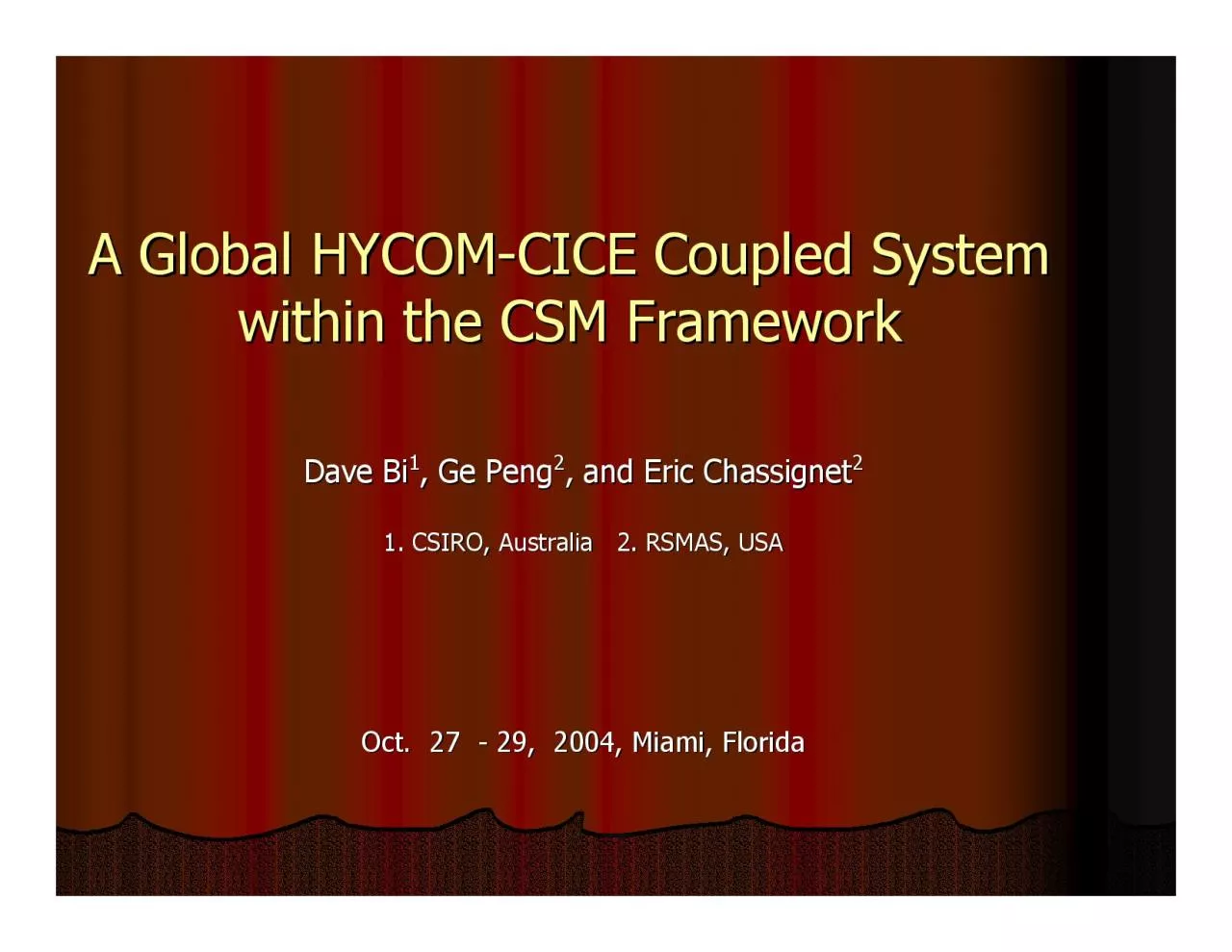 PDF-A Global HYCOMA Global HYCOM--CICE Coupled System CICE Coupled System