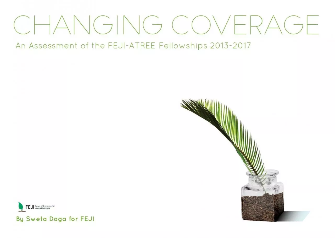 PDF-ChangingCoverageAn Assessment of the FEJI-ATREEFellowships 2013-2017By