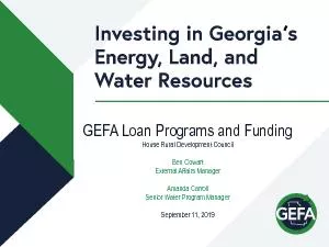 GEFA Loan Programs and Funding