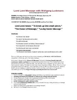 PDF-Lomi Lomi Massage with Wolfgang Luckmann