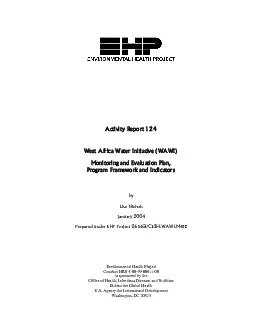 Lisa Nichols January 2004 ect 26568/CESH.WAWI.M&E Environmental Health