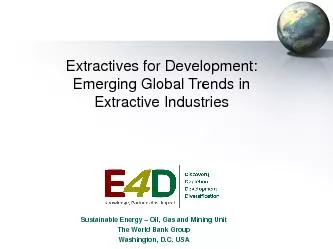 Extractives for Development: