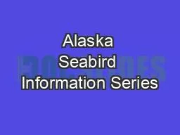 Alaska Seabird Information Series