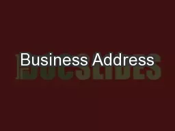 Business Address