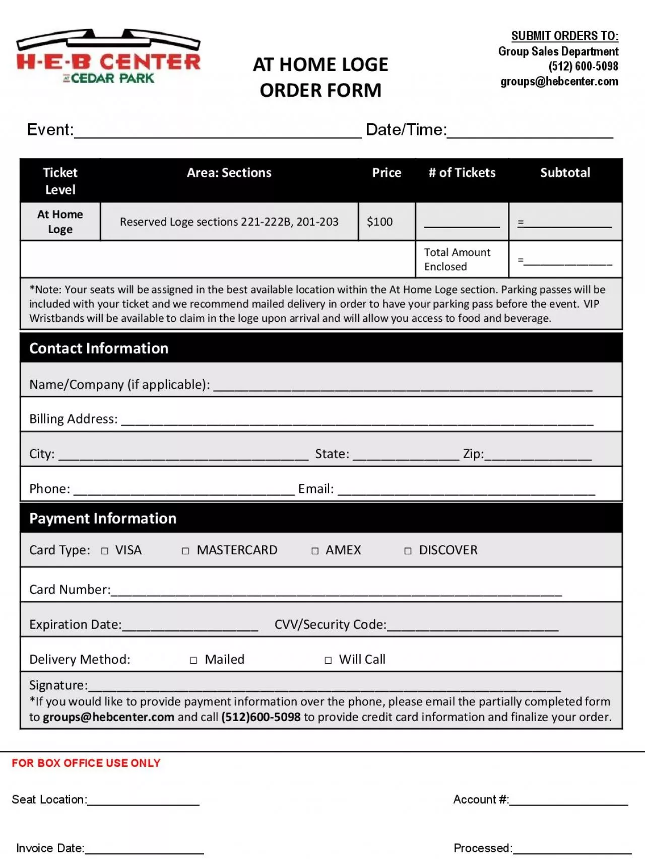 PDF-AT HOME LOGE ORDER FORM