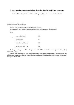 exact algorithm for