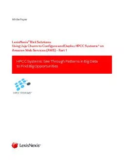 HPCC Systems: See Through Patterns in Big Data