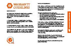OUR WARRANTYOur products are all sold with a comprehensive guarantee.