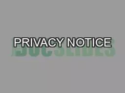 PRIVACY NOTICE