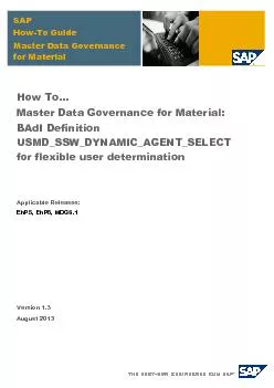 Master Data Governance